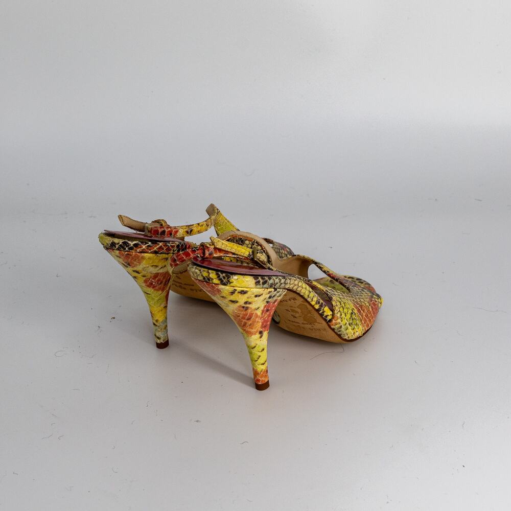 Kate Spade Python Snake Print Slingback Leather H… - image 6